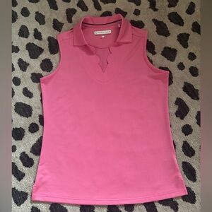 Pebble Beach Scallop Neck Sleeveless Polo